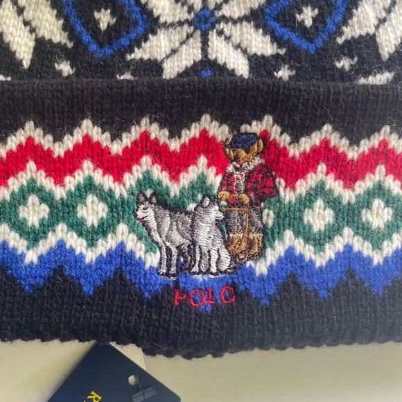 Polo by Ralph Lauren Polo Bear Fair Isle Beanie - Picture 4 of 4
